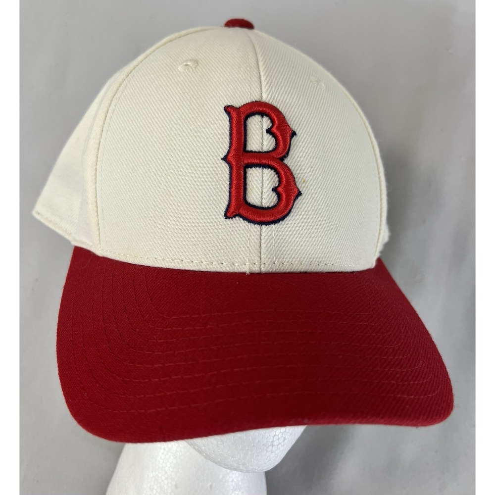 Rare American Needle Cream & Red 1909‎ Boston Red Sox Fitted Pro Model Hat 7 Y2K